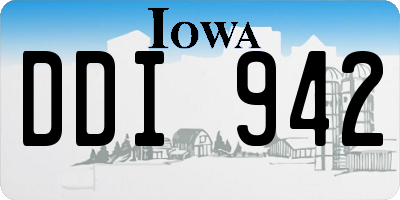 IA license plate DDI942