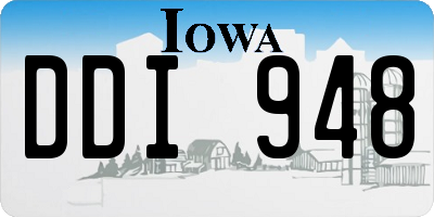IA license plate DDI948