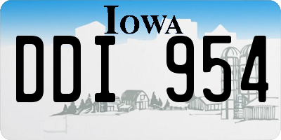 IA license plate DDI954