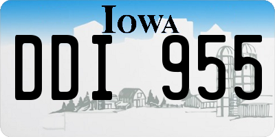 IA license plate DDI955