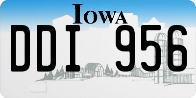 IA license plate DDI956