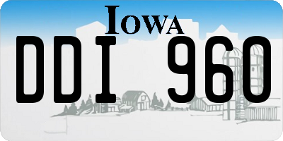 IA license plate DDI960