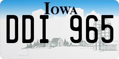 IA license plate DDI965