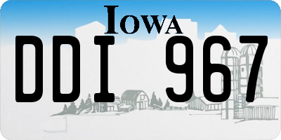 IA license plate DDI967