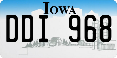 IA license plate DDI968