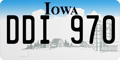 IA license plate DDI970