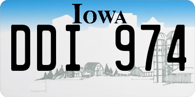 IA license plate DDI974