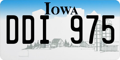 IA license plate DDI975