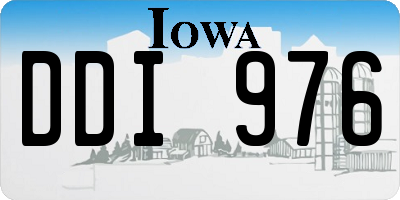 IA license plate DDI976