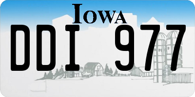 IA license plate DDI977