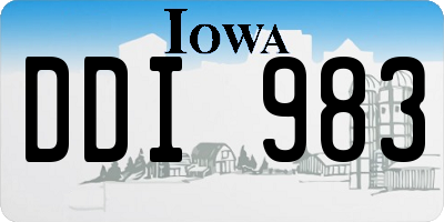 IA license plate DDI983