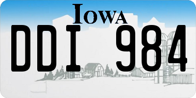IA license plate DDI984