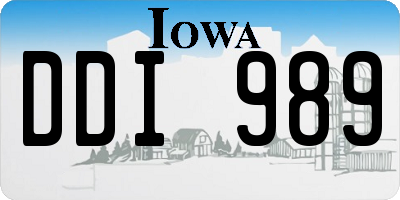 IA license plate DDI989
