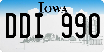 IA license plate DDI990