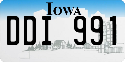 IA license plate DDI991