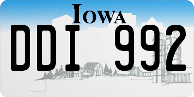 IA license plate DDI992