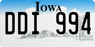 IA license plate DDI994