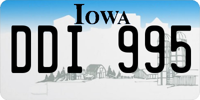 IA license plate DDI995