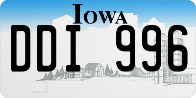 IA license plate DDI996