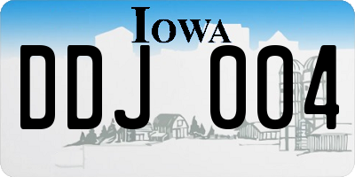 IA license plate DDJ004