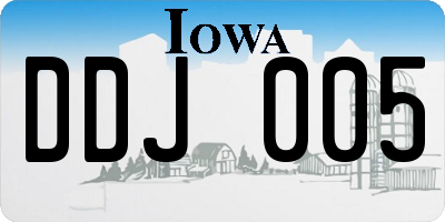 IA license plate DDJ005