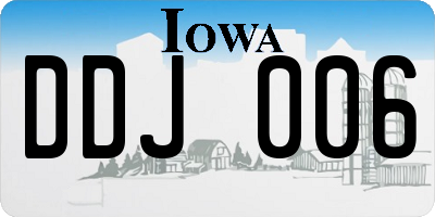 IA license plate DDJ006
