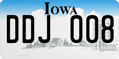 IA license plate DDJ008