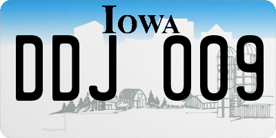 IA license plate DDJ009