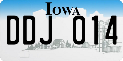 IA license plate DDJ014