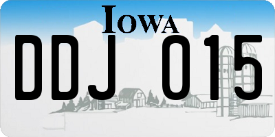 IA license plate DDJ015