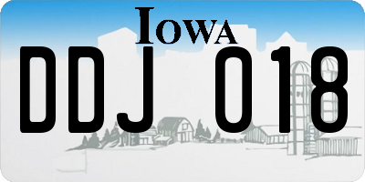 IA license plate DDJ018