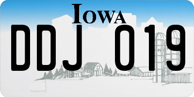 IA license plate DDJ019