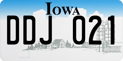 IA license plate DDJ021