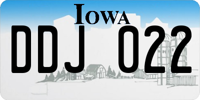 IA license plate DDJ022