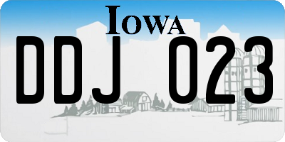IA license plate DDJ023