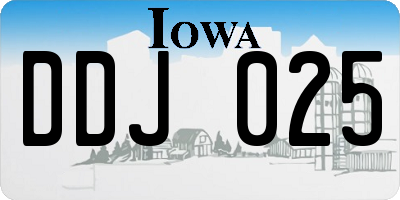 IA license plate DDJ025
