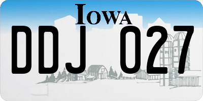 IA license plate DDJ027