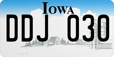 IA license plate DDJ030
