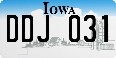 IA license plate DDJ031