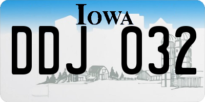 IA license plate DDJ032