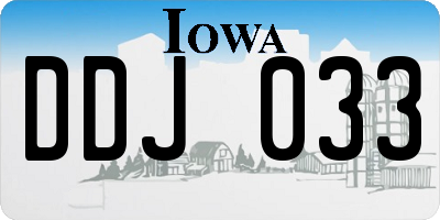 IA license plate DDJ033