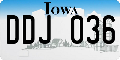 IA license plate DDJ036