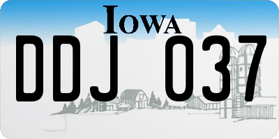 IA license plate DDJ037