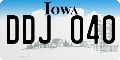 IA license plate DDJ040