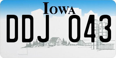 IA license plate DDJ043