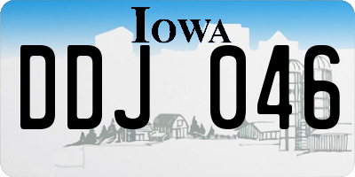 IA license plate DDJ046