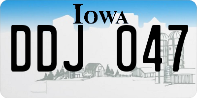 IA license plate DDJ047