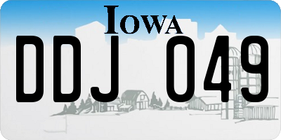 IA license plate DDJ049