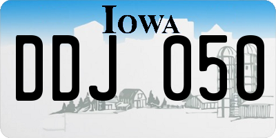 IA license plate DDJ050