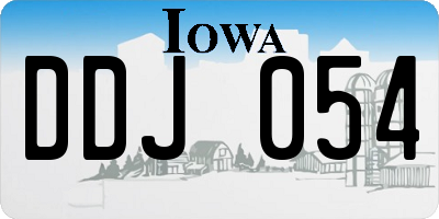 IA license plate DDJ054